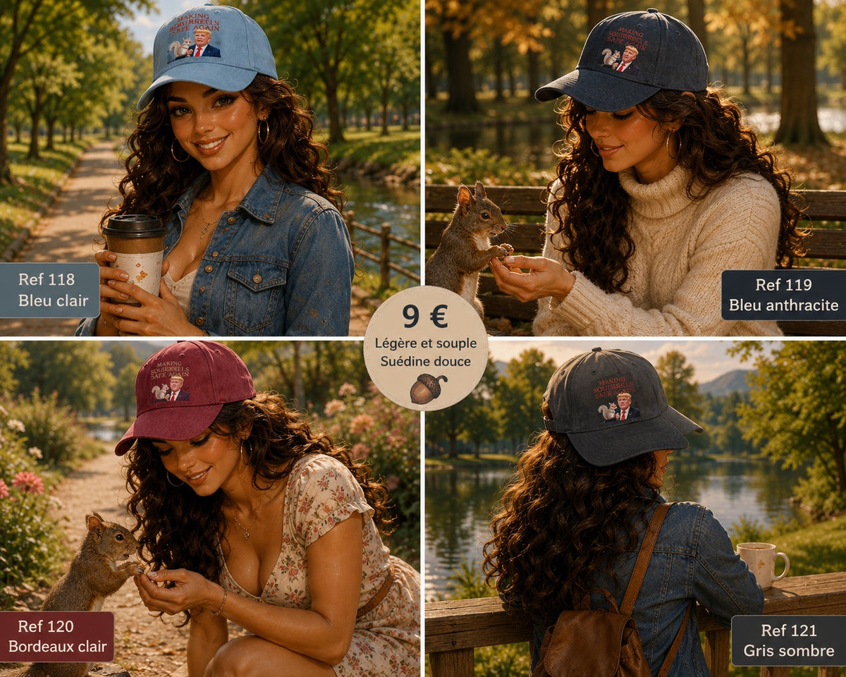 🐿️ CASQUETTE HUMOUR "MAKING SQUIRRELS SAFE AGAIN" 🐿️
