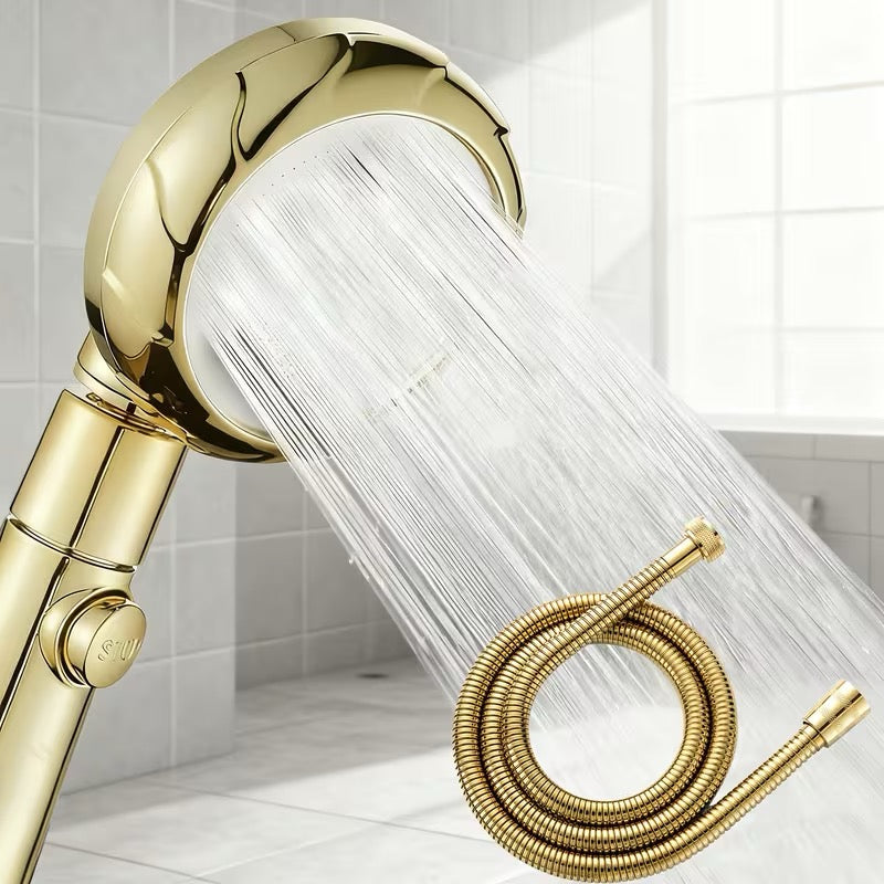Douchette OR Haute Pression – 3 Modes + Flexible Doré 1,50 m