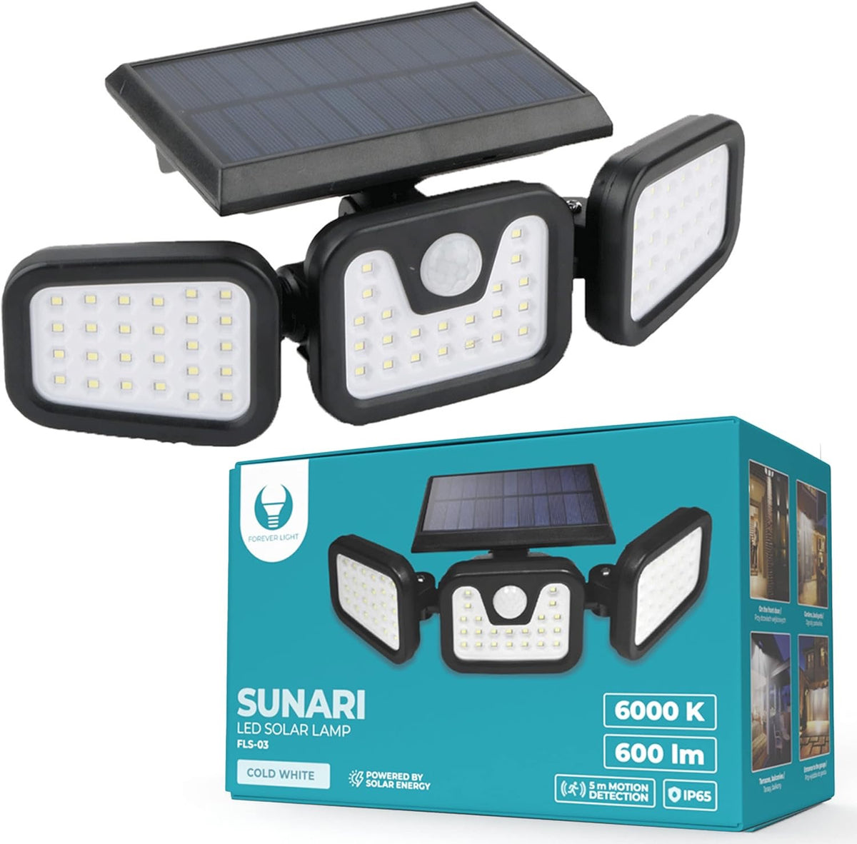 LAMPE SOLAIRE EXTÉRIEUR – DÉTECTEUR DE MOUVEMENT