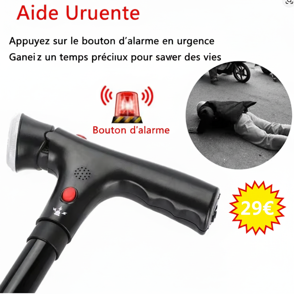 Canne alarme urgence français 29€