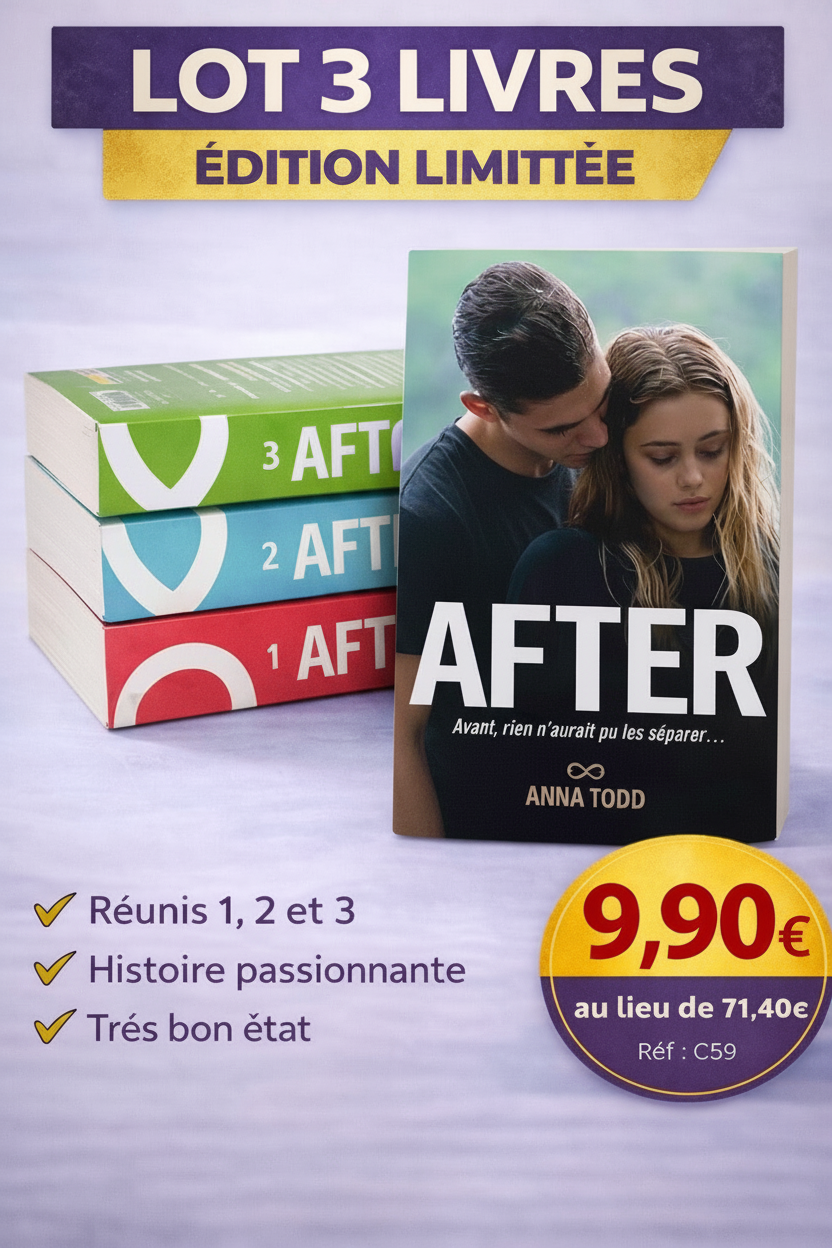 Lot 3 livres After - version corrigée